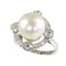 Bague 51 Bague Art déco 1920 en platine, perle et diamants 58 Facettes 24110-0137