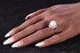 Bague 51 Bague Art déco 1920 en platine, perle et diamants 58 Facettes 24110-0137