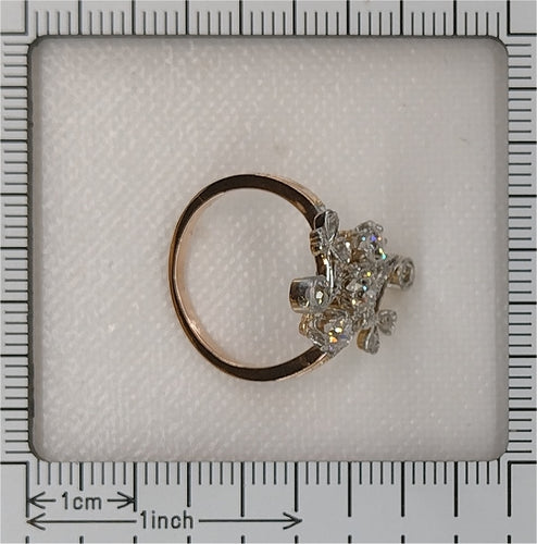 Bague 52 Bague Belle Époque croisée en or 18K et diamants 58 Facettes 24121-0294