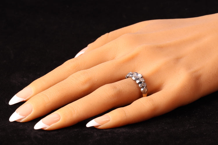 Bague 62 Époque victorienne - Bague alliance en or jaune 18K, argent et diamants 58 Facettes 24161-0040