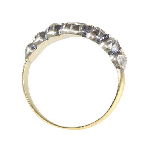 Bague 62 Époque victorienne - Bague alliance en or jaune 18K, argent et diamants 58 Facettes 24161-0040
