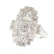 Bague 56 Bague vintage années 1950 Art déco en platine et diamants 58 Facettes 24002-0086