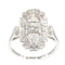 Bague 56 Bague vintage années 1950 Art déco en platine et diamants 58 Facettes 24002-0086