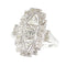 Bague 56 Bague vintage années 1950 Art déco en platine et diamants 58 Facettes 24002-0086