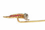Broche Pince à cravate vintage Art déco - Oiseau en or 18K et pierres 58 Facettes 24204-0272