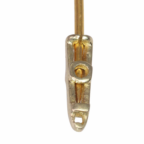 Broche Pince à cravate vintage Art déco - Oiseau en or 18K et pierres 58 Facettes 24204-0272