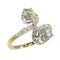Bague 59 Belle Époque - Bague Toi et Moi en or jaune 18K, platine et diamants 58 Facettes 24263-0300
