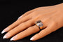 Bague 54 Bague vintage années 1950 en or 18K, platine et diamants 58 Facettes 24275-0277