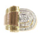 Bague 54 Bague vintage années 1950 en or 18K, platine et diamants 58 Facettes 24275-0277