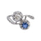 Bague 53 Bague toi et moi en or blanc 18 carats avec diamants et saphir 58 Facettes 4951644CN