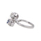 Bague 53 Bague toi et moi en or blanc 18 carats avec diamants et saphir 58 Facettes 4951644CN
