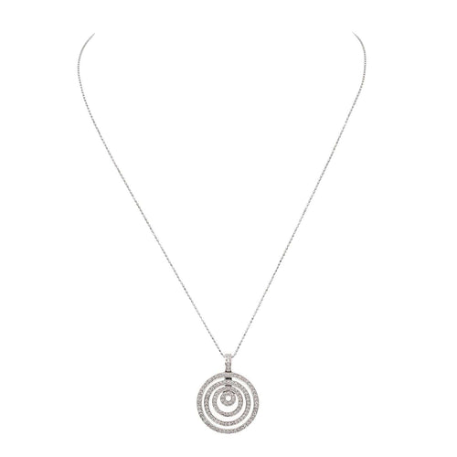 Collier Collier pendentif en or blanc 18 carats serti de diamants 58 Facettes 4673465RV