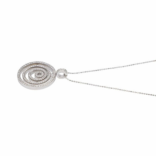 Collier Collier pendentif en or blanc 18 carats serti de diamants 58 Facettes 4673465RV