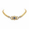 Collier Collier en or jaune 18 carats avec saphir et diamants 58 Facettes 5026620CN