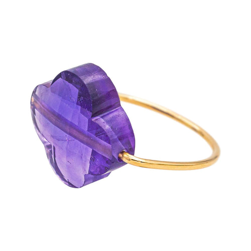 Bague 50 Morganne Bello Friandise - Bague en or jaune 18 carats avec améthyste 58 Facettes 4915168RV