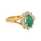 Bague 48 Bague marguerite en or jaune 18 carats avec émeraude et diamants 58 Facettes 4878440CN