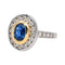 Bague 53 Bague Pompadour en or blanc et jaune, saphir et diamants 58 Facettes 4801589CN