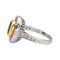 Bague 53 Bague Pompadour en or blanc et jaune, saphir et diamants 58 Facettes 4801589CN