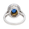 Bague 53 Bague Pompadour en or blanc et jaune, saphir et diamants 58 Facettes 4801589CN