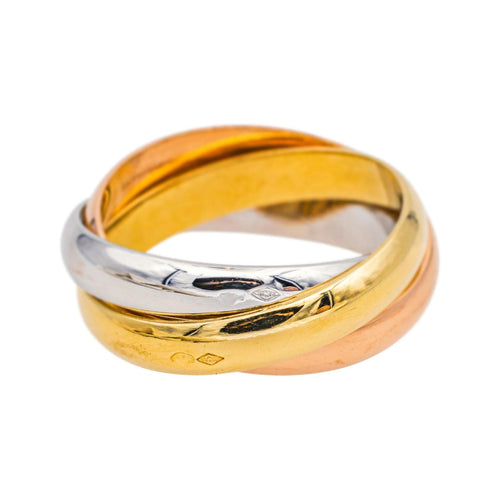 Bague 51 Cartier Trinity - Bague en or rose, or jaune et or blanc 58 Facettes 4952740RV