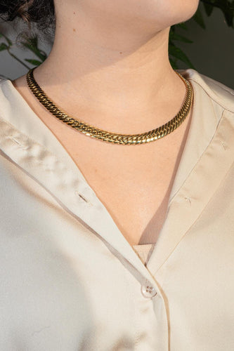 Collier Collier maille anglaise en or jaune 18 carats 58 Facettes 4584704CN