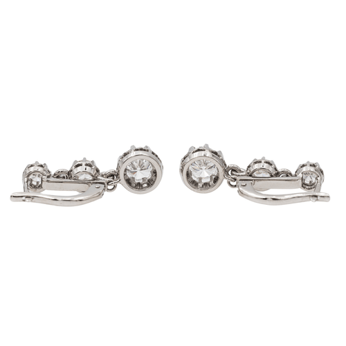 Boucles d'oreilles Boucles d'oreilles dormeuses en or blanc 18 carats et diamants 58 Facettes 2960964CN