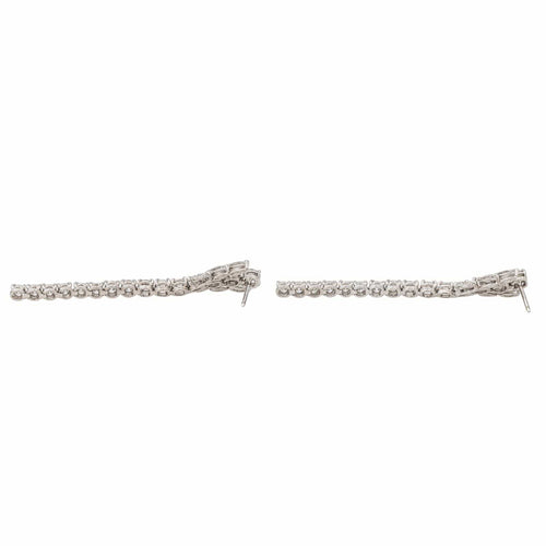 Boucles d'oreilles Boucles d’oreilles pendantes Art déco en or blanc 18 carats et diamants 58 Facettes 3376674CN