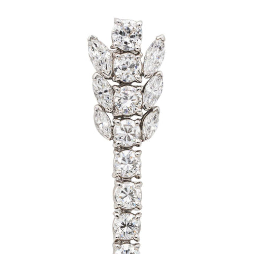 Boucles d'oreilles Boucles d’oreilles pendantes Art déco en or blanc 18 carats et diamants 58 Facettes 3376674CN