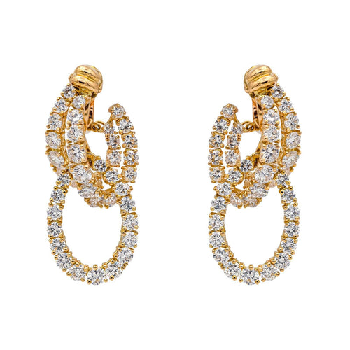 Boucles d'oreilles Piaget - Boucles d'oreilles en or jaune 18 carats et diamants 58 Facettes 3471586CN