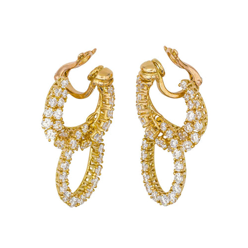 Boucles d'oreilles Piaget - Boucles d'oreilles en or jaune 18 carats et diamants 58 Facettes 3471586CN