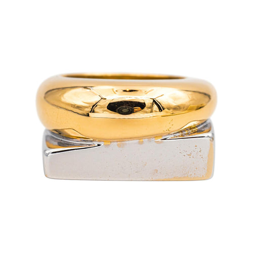 Bague 51 Bague bicolore en or jaune et or blanc 18 carats 58 Facettes 4599593CN