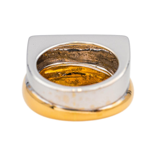 Bague 51 Bague bicolore en or jaune et or blanc 18 carats 58 Facettes 4599593CN
