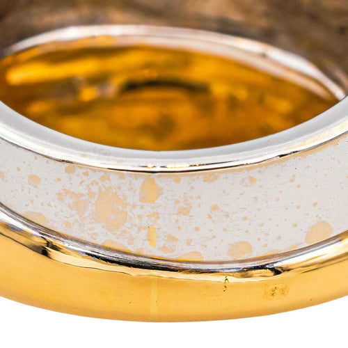 Bague 51 Bague bicolore en or jaune et or blanc 18 carats 58 Facettes 4599593CN