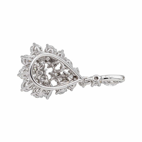 Pendentif Pendentif en or blanc 18 carats serti de diamants 58 Facettes 4776442CN