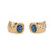 Boucles d'oreilles Boucles d’oreilles dormeuses en or jaune 18 carats saphirs et diamants 58 Facettes 4242563CN