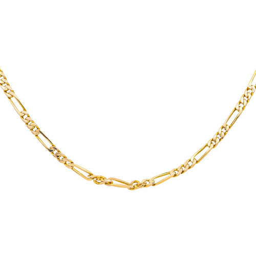 Collier Collier chaîne maille Figaro en or rose 18 carats 58 Facettes 4823794CN