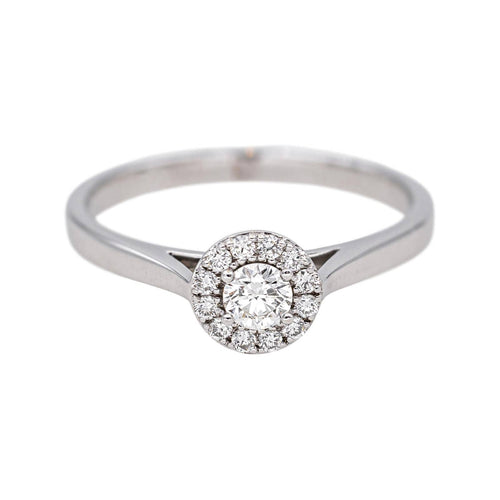 Bague 53 Bague pavée en or blanc 18 carats et diamants 58 Facettes 4723531CN