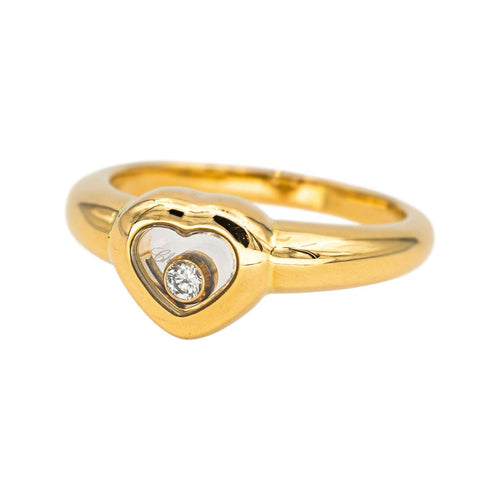 Bague 50 Chopard Happy Diamonds - Bague en or jaune et diamant 58 Facettes 4655018RV