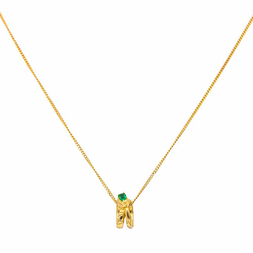 Pendentif Gucci - Pendentif Ouroboros en or jaune émeraude 58 Facettes 4653168RV