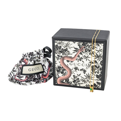 Pendentif Gucci - Pendentif Ouroboros en or jaune émeraude 58 Facettes 4653168RV