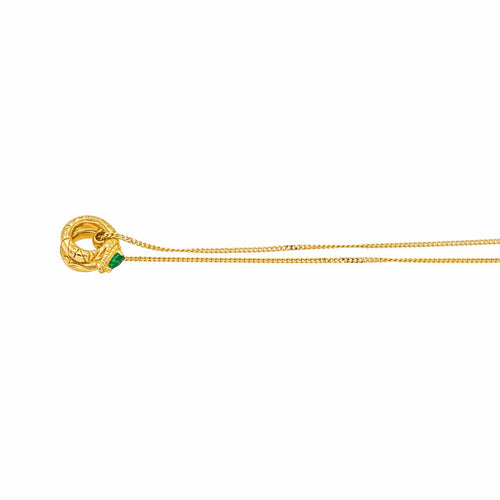 Pendentif Gucci - Pendentif Ouroboros en or jaune émeraude 58 Facettes 4653168RV