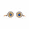 Boucles d'oreilles Boucles d’oreilles dormeuses saphirs et diamants en or rose, or jaune et platine 58 Facettes 4801530CN