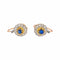 Boucles d'oreilles Boucles d’oreilles dormeuses saphirs et diamants en or rose, or jaune et platine 58 Facettes 4801530CN