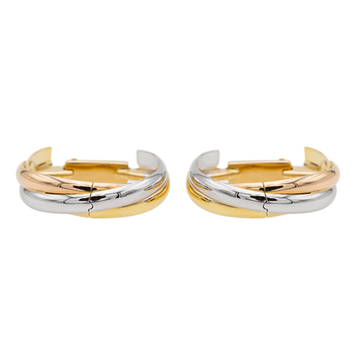 Boutons de manchette Cartier Trinity - Boutons de manchette en or jaune, rose et blanc 58 Facettes 1292298CN