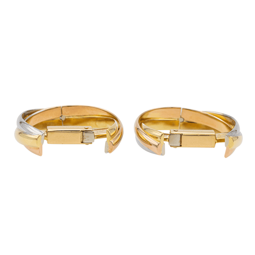 Boutons de manchette Cartier Trinity - Boutons de manchette en or jaune, rose et blanc 58 Facettes 1292298CN