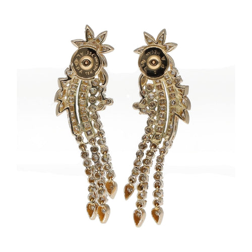 Boucles d'oreilles Boucles d'oreilles étoile filante en or jaune 14 carats et diamants 58 Facettes 1588527CN