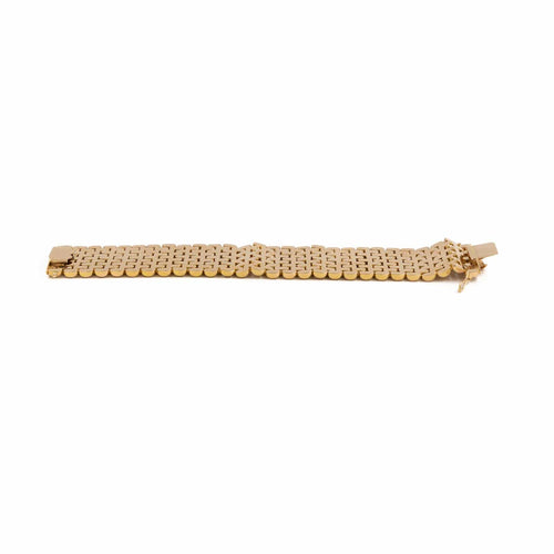 Bracelet Bracelet manchette maille grain de riz en or jaune 18 carats 58 Facettes 1888409CN