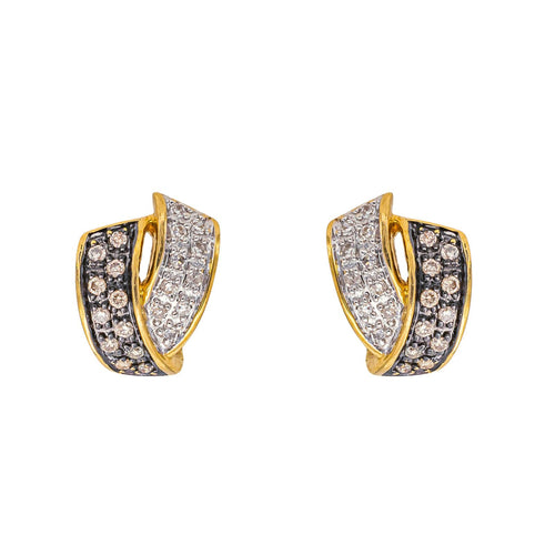 Boucles d'oreilles Boucles d’oreilles en or jaune 18 carats et diamants taille brillant 58 Facettes 2201970CN