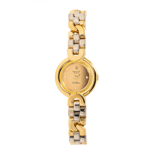 Montre Rolex Cellini - Montre femme en or jaune et or blanc 18 carats 58 Facettes 1833690CN