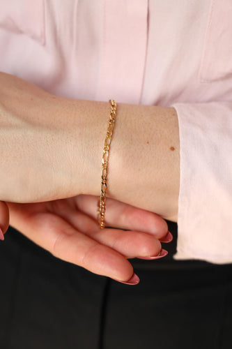 Bracelet Bracelet maille Figaro en or jaune 18 carats 58 Facettes 2283459CN
